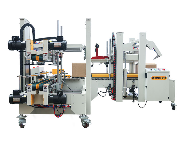 Automatic flaps folding carton sealer with corner and side carton sealer